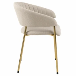 Gestoffeerde Armstoel Ann - Beige/goud -Emob Ontwerp zonder titel 2023 06 23T120151.136 e711