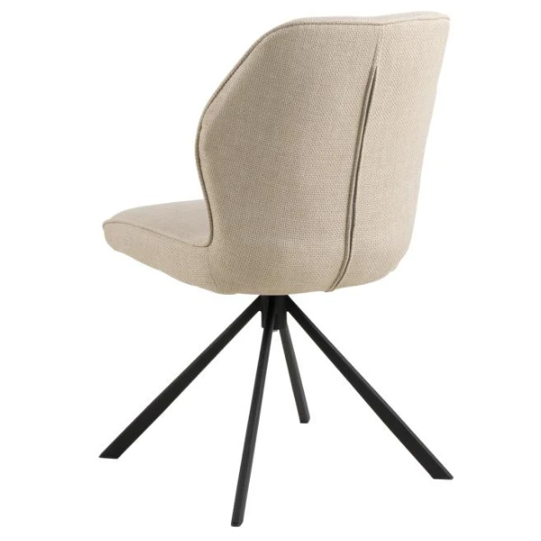 Eetkamerstoel Aubin - Beige/zwart 9 Eetkamerstoel Aubin - Beige/zwart - Afbeelding 9