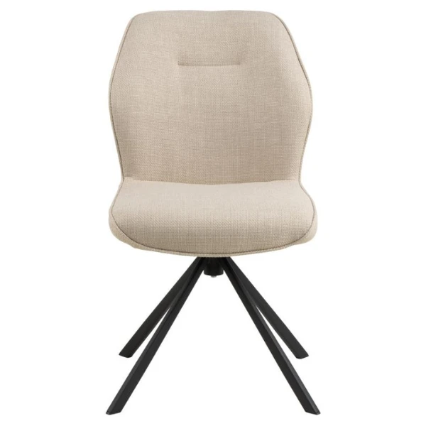 Eetkamerstoel Aubin - Beige/zwart 8 Eetkamerstoel Aubin - Beige/zwart - Afbeelding 8