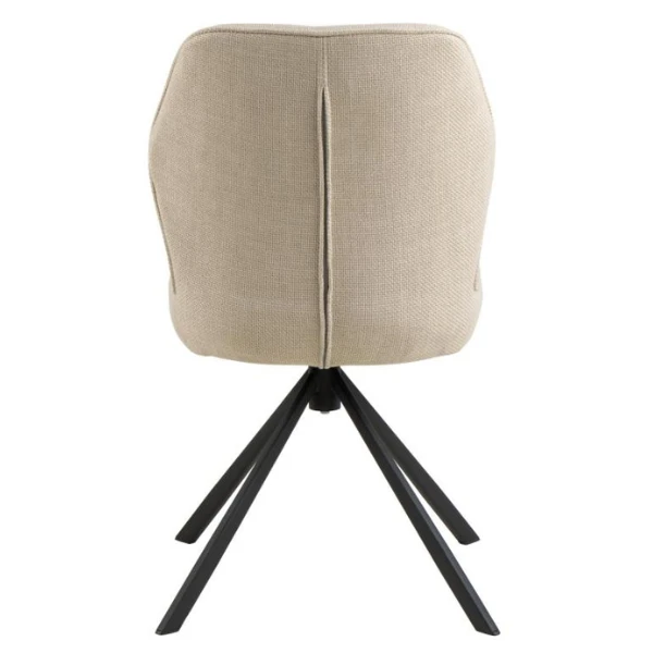 Eetkamerstoel Aubin - Beige/zwart 7 Eetkamerstoel Aubin - Beige/zwart - Afbeelding 7