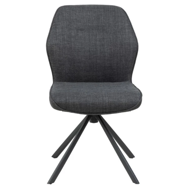 Eetkamerstoel Aubin - Antraciet/zwart 7 Eetkamerstoel Aubin - Antraciet/zwart - Afbeelding 7