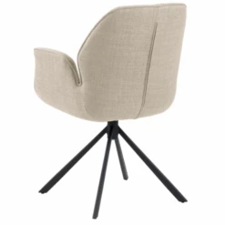 Eetkamerstoel Aubin Met Armleuning - Beige/zwart -Emob Ontwerp zonder titel 2023 06 23T144941.588 2d09