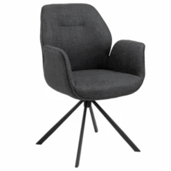 Eetkamerstoel Aubin Met Armleuning - Antraciet/zwart -Emob Ontwerp zonder titel 2023 06 23T150000.053 bfad