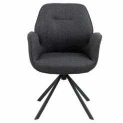 Eetkamerstoel Aubin Met Armleuning - Antraciet/zwart -Emob Ontwerp zonder titel 2023 06 23T150405.010 7ed1