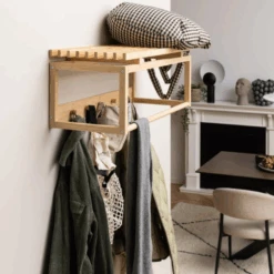 Wandkapstok Bay 80cm Met Roede En Hoedenplank - Bamboe -Emob Ontwerp zonder titel 2023 06 26T141857.723 1 64ca