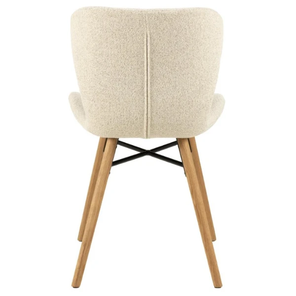 Stoffen Stoel Tilda Met Schuine Poten - Wit/eik 7 Stoffen Stoel Tilda Met Schuine Poten - Wit/eik - Afbeelding 7