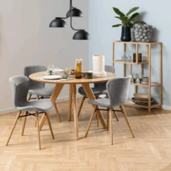 Stoffen Stoel Tilda Met Schuine Poten - Grijs/eik -Emob Ontwerp zonder titel 2023 06 26T152307.916 7ffe