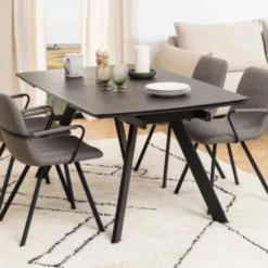 Verlengbare Eettafel Fairbanks 160<240cm Keramisch - Zwart -Emob Ontwerp zonder titel 2023 06 29T130839.459 1 c9de