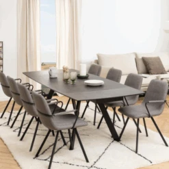 Verlengbare Eettafel Fairbanks 160<240cm Keramisch - Zwart -Emob Ontwerp zonder titel 2023 06 29T131312.247 9117