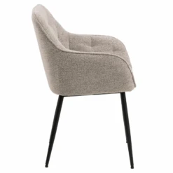 Eetkamerstoel Bridget Stof En Metaal - Beige/zwart -Emob Ontwerp zonder titel 2023 06 29T165830.442 3e5c