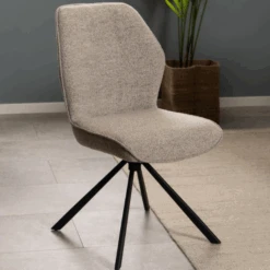 Eetkamerstoel Jarno - Beige/zwart