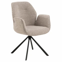 Eetkamerstoel Jarno Met Armleuning - Beige/zwart -Emob Ontwerp zonder titel 2023 07 12T141925.110 45c1