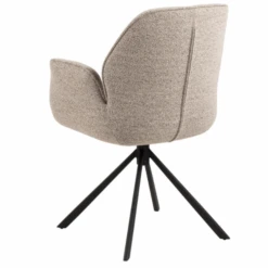 Eetkamerstoel Jarno Met Armleuning - Beige/zwart -Emob Ontwerp zonder titel 2023 07 12T142015.215 03a0