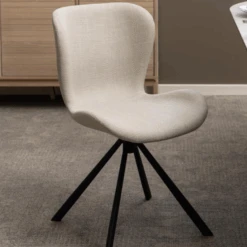 Draaibare Eetkamerstoel Tilda Stof - Beige/zwart -Emob Ontwerp zonder titel 2023 07 13T135007.645 d65b