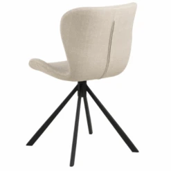 Draaibare Eetkamerstoel Tilda Stof - Beige/zwart -Emob Ontwerp zonder titel 2023 07 13T135249.292 a92a