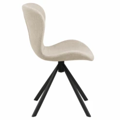 Draaibare Eetkamerstoel Tilda Stof - Beige/zwart -Emob Ontwerp zonder titel 2023 07 13T135447.817 515c
