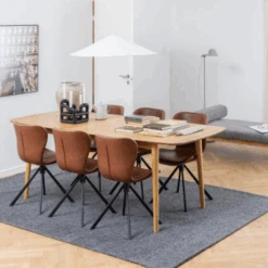 Draaibare Eetkamerstoel Tilda Kunstleer - Bruin/zwart -Emob Ontwerp zonder titel 2023 07 13T150207.537 518d