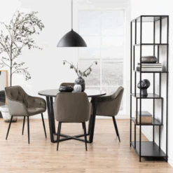 Eetkamerstoel Lynn - Taupe/zwart -Emob Ontwerp zonder titel 2023 07 17T161030.757 1395