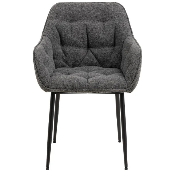 Eetkamerstoel Bridget Stof En Metaal - Antraciet/zwart 9 Eetkamerstoel Bridget Stof En Metaal - Antraciet/zwart - Afbeelding 9