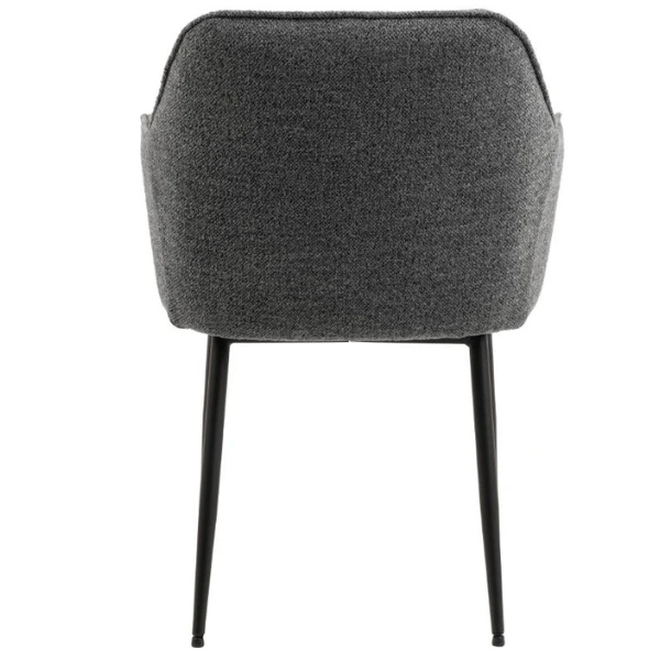 Eetkamerstoel Bridget Stof En Metaal - Antraciet/zwart 7 Eetkamerstoel Bridget Stof En Metaal - Antraciet/zwart - Afbeelding 7