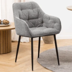 Eetkamerstoel Bridget Stof En Metaal - Grijs/zwart -Emob Ontwerp zonder titel 2023 07 17T164932.198 13da