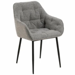 Eetkamerstoel Bridget Stof En Metaal - Grijs/zwart -Emob Ontwerp zonder titel 2023 07 17T165020.193 3b36