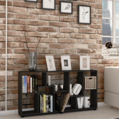 Boekenkast Azira 118 Cm 8 Open Vakken-zwart