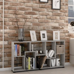 Boekenkast Azira 118 Cm 8 Open Vakken-beton