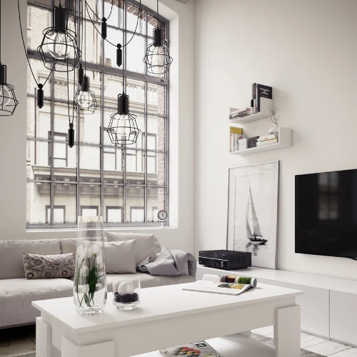 Set Van 2 Wandplanken 40x14.5 Cm En 60x14.5 Cm Britta-wit 2 Set Van 2 Wandplanken 40x14.5 Cm En 60x14.5 Cm Britta-wit - Afbeelding 2