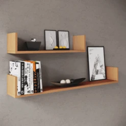 Set Van 2 Wandplanken 60x14.5 Cm En 100x14.5 Cm Britta-beuk -Emob Ontwerp zonder titel 2023 08 25T082729.830 1 9052