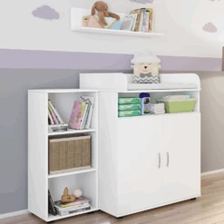 Commode Halula Met Luierplank En Wandplank-wit -Emob Ontwerp zonder titel 2023 08 25T085400.772 bf19