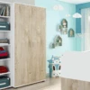 Kleerkast Halula 2 Deuren 1 Kledingroede En 2 Legplanken-eik/wit