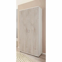 Kleerkast Halula 2 Deuren 1 Kledingroede En 2 Legplanken-eik/wit -Emob Ontwerp zonder titel 2023 08 28T084520.157 9844