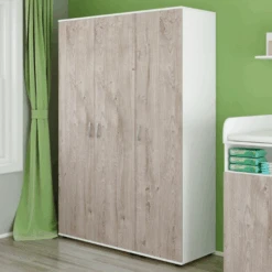 Kleerkast Halula 3 Deuren 1 Kledingroede En 6 Legplanken-eik/wit -Emob Ontwerp zonder titel 2023 08 28T085131.757 1 4135