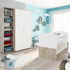 Kleerkast Halula 2 Deuren 1 Kledingroede En 2 Legplanken-wit/eik -Emob Ontwerp zonder titel 2023 08 31T085241.924 85f2