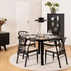 Verlengbare Eettafel Sieg, Ø120/220x75 Cm - Zwart -Emob Ontwerp zonder titel 2023 10 09T130036.262 7e93