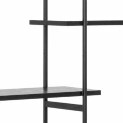 Boekenkast Angus Met Schuifdeur, 5 Planken, 172x27x188 Cm - Zwart -Emob Ontwerp zonder titel 2023 10 09T160715.705 7f5b