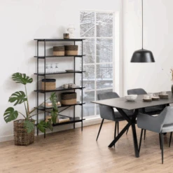 Boekenkast Angus : Zwart Stalen Frame, Essenzwarte Planken. -Emob Ontwerp zonder titel 2023 10 09T165104.156 1d57