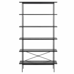 Boekenkast Angus : Zwart Stalen Frame, Essenzwarte Planken. -Emob Ontwerp zonder titel 2023 10 09T165127.333 6e24