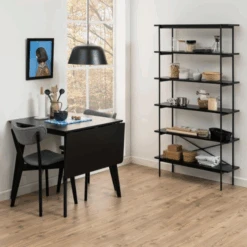 Boekenkast Angus : Zwart Stalen Frame, Essenzwarte Planken. -Emob Ontwerp zonder titel 2023 10 09T165439.158 a3a8