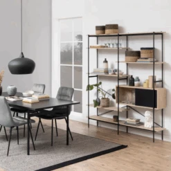 Boekenkast Angus | 172 X 27 X 188 Cm | Matzwart Stalen Frame -Emob Ontwerp zonder titel 2023 10 10T131101.411 eba7