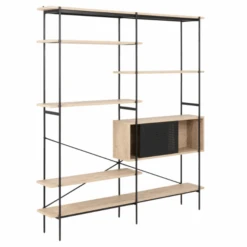 Boekenkast Angus | 172 X 27 X 188 Cm | Matzwart Stalen Frame -Emob Ontwerp zonder titel 2023 10 10T131231.200 a8ec