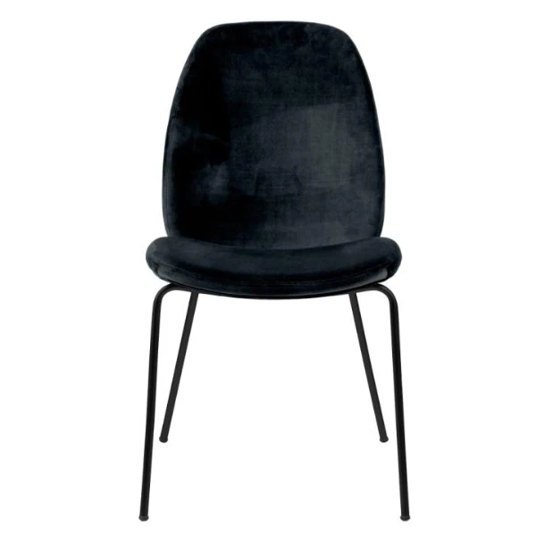 Moderne Eetkamerstoel Carmen , Vic Stof, Zwart 5 Moderne Eetkamerstoel Carmen , Vic Stof, Zwart - Afbeelding 5