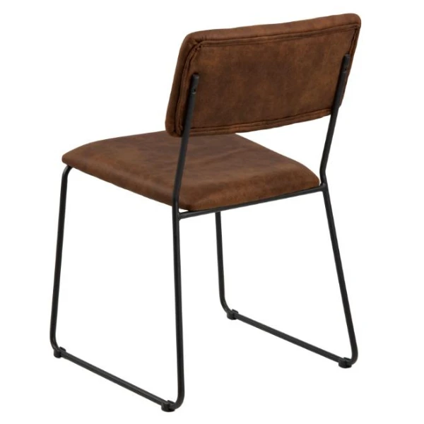 Eetkamerstoel Nelly - Preston Camel Stof En Zwart Staal 7 Eetkamerstoel Nelly - Preston Camel Stof En Zwart Staal - Afbeelding 7