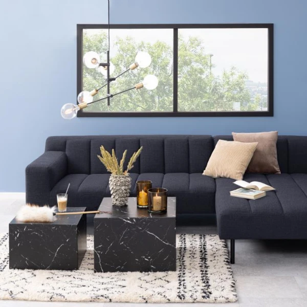 Salontafel Set Dice (2 Stuks, 58x58x40 Cm) - Zwart Marmer 3 Salontafel Set Dice (2 Stuks, 58x58x40 Cm) - Zwart Marmer - Afbeelding 3