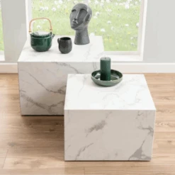 Salontafel Set Dice (2 Stuks, 58x58x40 Cm) - Wit Marmer -Emob Ontwerp zonder titel 2023 10 23T144937.939 f566