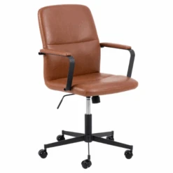 Bureaustoel Flora - Draaibaar, Kantelbaar En Soft Brake - Cognac -Emob Ontwerp zonder titel 2023 10 24T135924.286 bee3