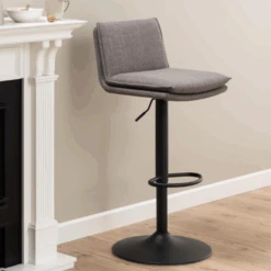 Barkruk Flynn, Gasveer, Draaibaar En Rits - Taupe