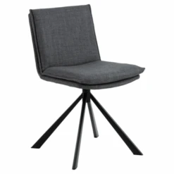 Eetkamerstoel Flynn - 4-Sterren Onderstel, Draaibaar En Met Rits - Donkergrijs -Emob Ontwerp zonder titel 2023 10 24T161852.314 3268