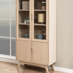 Marte Vitrinekast In Wit Eiken - 94x40x192 Cm -Emob Ontwerp zonder titel 2023 11 15T102159.074 b855